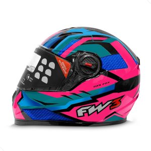 Capacete Fw3 GTX Fox - Cor Rosa - Tamanho 60