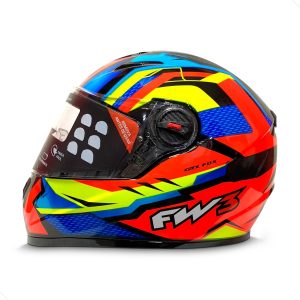 Capacete Fw3 GTX Fox - Cor Laranja - Tamanho 56