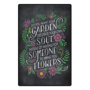 Placa Decorativa - Jardim Preto