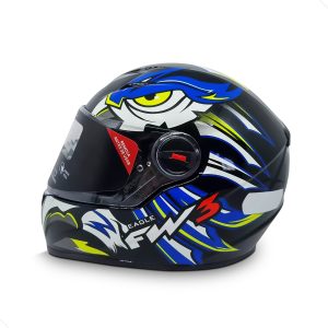 Capacete Fechado GTN Eagle - Azul com Amarelo Tamanho 56 CAP - Cód. 110 0356